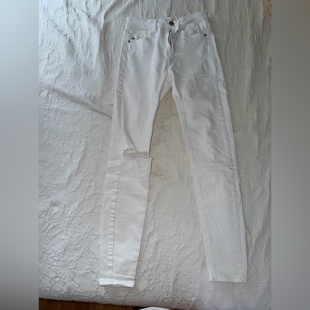 Stradivarius White Skinny Men's Jeans